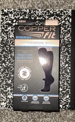 COPPER FIT ENERGY COMPRESSION SOCKS BLACK SIZE L/XL LARGE / EXTRA LARGE