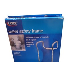 Carex Toilet Safety Frame 300lb Capacity Adjustable Height And Width USA Seller