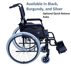 Karman LT-980 Ultra Lightweight Wheelchair – 24 lbs, Black