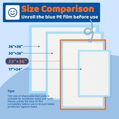 100 Count Disposable Bed Pads 23 x36 Premium Adults Incontinence Chucks