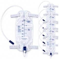 6 Pack Catheter Leg Bags 500ml with 18″ Tubing, Urinary Drainage Bag with Ant…