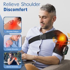 Electric Heated Shoulder Massager with Vibration Massage Brace Joint Pain Relief