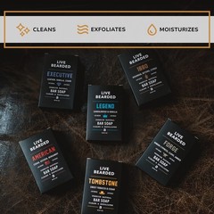 Live Bearded All-Natural Bar Soap For Men 3-Pack Of 5 Oz – Made In The Usa –