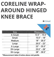 Coreline Wraparound Hinged Knee Brace With Condyle pads CL0154 L1820 Medium