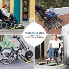 5″ Door Threshold Ramp for Wheelchairs Adjustable Aluminum Entry Ramp 880