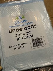 Secure Personal Care Underpads 30 x 30 Inch 10 Count