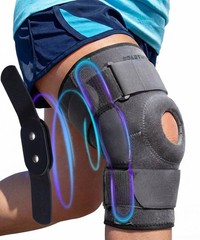 Sparthos Knee Brace – Heavy-Duty Hinged Support for ACL, XX-Large, Gray/Black