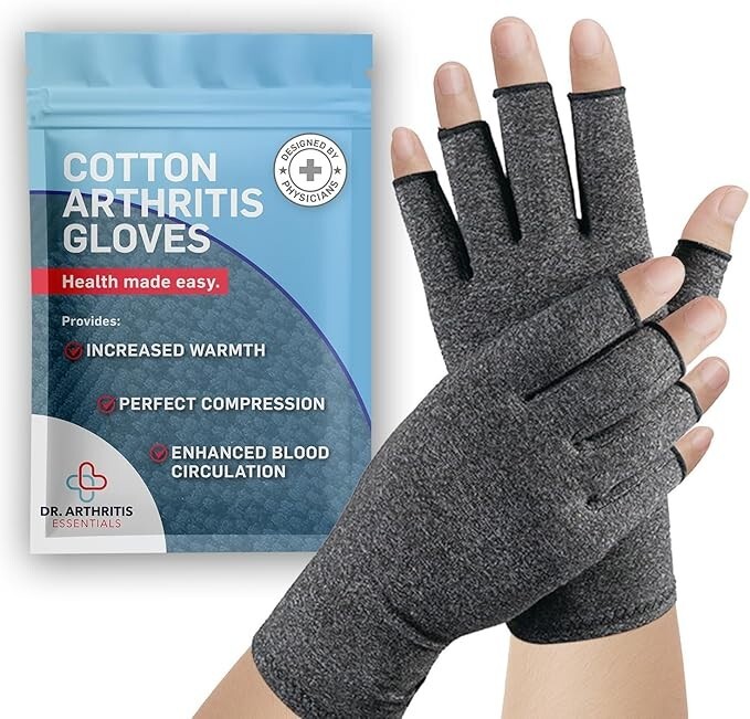 Open-Fingertip Arthritis Gloves, Compression ,Gloves Raynauds Gloves..B27