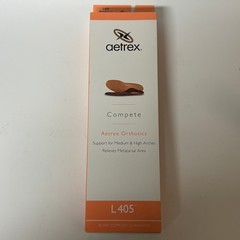 Aetrex Compete Orthotics L405 Womens 10 Medium High Arch Metatarsal Support