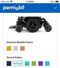2025 Permobil M3 Wheelchair w/ Power Elevate, Tilt, Recline, Legs & Lights #7629