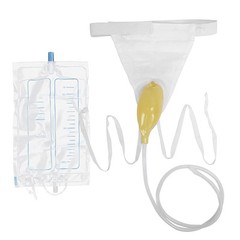 2x 1000ml Men Portable Wearable Urinal Urine Bag Collector Toilet Male Travel US