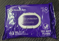 Member’s Mark XL 12″X8″ Premium Adult Washcloths Wipes Disposable 48 Wash Cloths