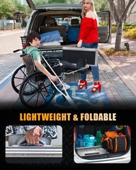 6FT Foldable Wheelchair Ramp with Reflective Safety Baffles – Accessible Living