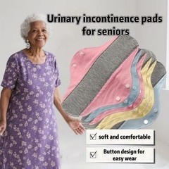 3/6 Pcs Washable Incontinence Pads Leak Proof Waterproof Graphene Elderly Care