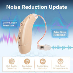New BTE invisible hearing aid, 6 volume levels, 2 noise reduction modes