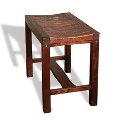 CONSDAN Shower Bench, Extra Large Capacity, USA Solid Oak, Waterproof Finish
