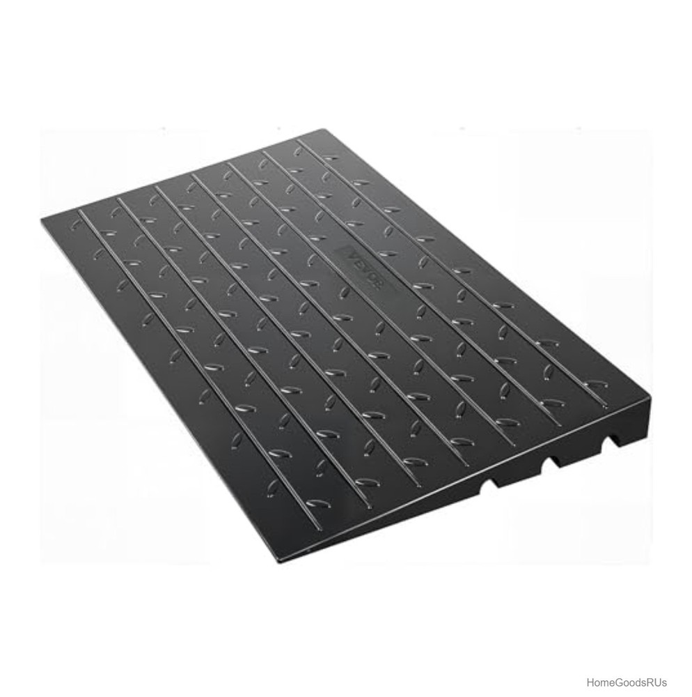 Rubber Threshold Ramp 4 Inch Rise 41.8 Inch Long 2200 Lbs Load Capacity Non