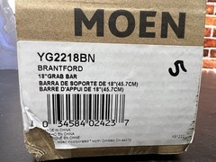 Moen YG2218BN Bathroom Safety 18-Inch Traditional Grab Bar – Brushed Nickel