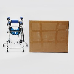 Adult Standing Walker, 8-Wheels Walking Aid with Adjustable Height and Width