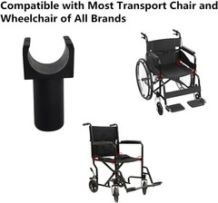 3 Pcs Wheelchair Seat Rail Guide Fits 7/8 Inch Tubing for Transport Chairs