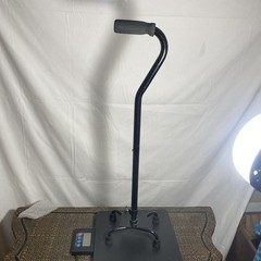 Mobility Aid Adjustable Quad Walking Cane for Left- and Right-Hand Use