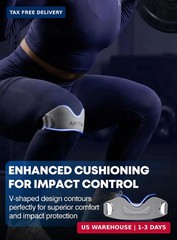 Silicone Patellar Tendon Support Strap 2 Pack, Knee Brace for Women & Men, FAST