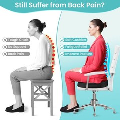 Office Chair Seat Cushion, Cooling Gel Enhanced Memory Foam Cushion for Long …