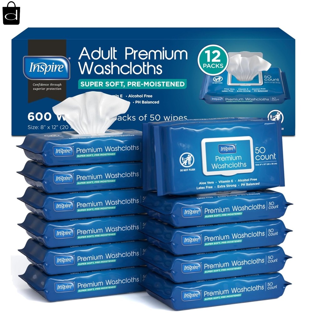 Disposable Aloe Vera Washcloths for Adults – 600 Count for Total Comfort
