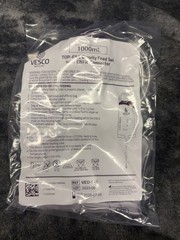 10- Vesco Medical 1000mL PVC Bag Gravity Feeding Set with ENFit Qty Of 10