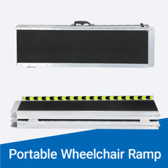 6/7/8/10 ft Non-Skid Foldable Mobility Wheelchair Aluminum Ramp For Step 2 Folds