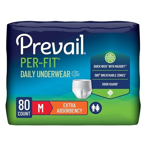 Prevail Per-Fit Protective Underwear Medium 80 Count Extra Absorbency