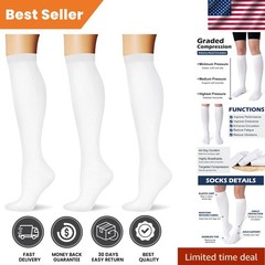 Enhanced Comfort 20-30 mmHg Compression Socks Ideal for Athletic and Daily Wear