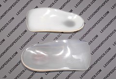 Foot Arch support – Pre-made POLYpropylene size 5 – 13, optional cover flat heel