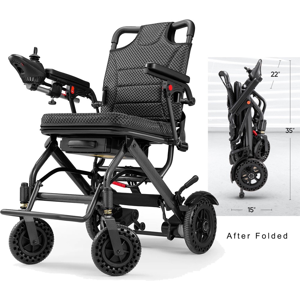 Foldable Electric Wheelchairs Lightweight Mobility Scooter For Airline 38lb