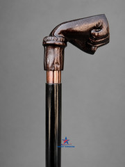 Solid Brass Punch Head Vintage Black Wooden Walking Stick Cane handmade Gift