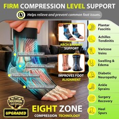 Compression Socks Ankle Brace Arch Support for Heel Pain Relief