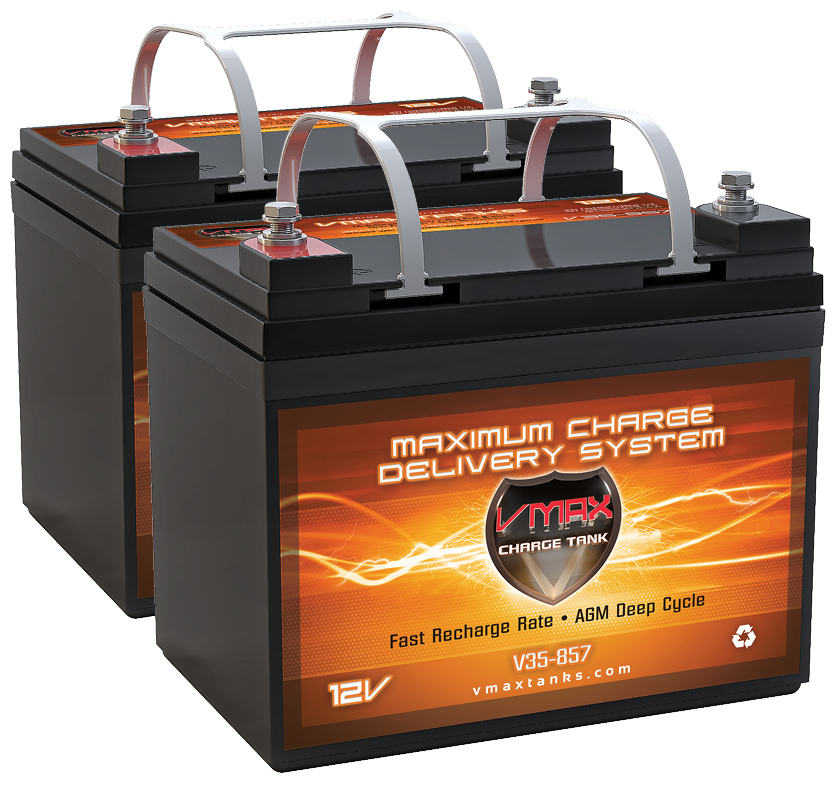 2 HOVEROUND COMP VMAX V35-857 AGM WHEELCHAIR HI CAP 70AH Battery Affinity