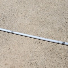 Collapsible Folding Walking Cane White/Red/Black with Black Grip