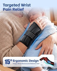Lightweight Carpal Tunnel Wrist Brace, 7 Inches, Adjustable Hand Support for