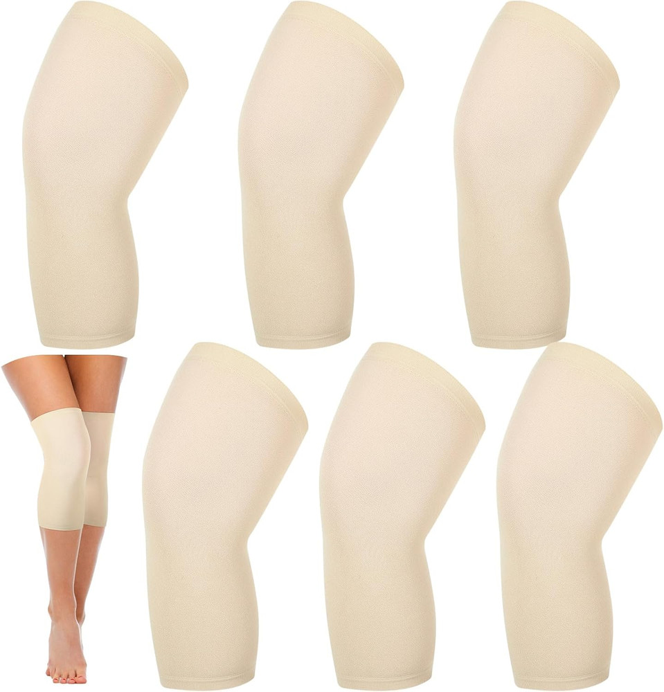 6 Pcs Compression Knee Sleeve Knee Brace Undersleeve Lightweight Breathable Leg