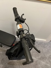 ELENKER Red/Black 4-Wheel Knee Walker Scooter, Adult, Handbrakes
