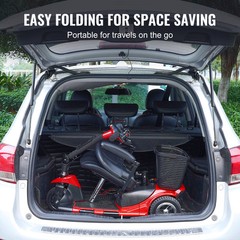VEVOR 3-Wheel Folding Mobility Scooter for Seniors 12 Mile Range 265LBS Capacity