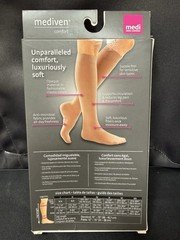 mediven Comfort 49354 Calf Open Toe Compression Socks Ebony Anti-microbial