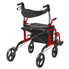 VEVOR 2 in 1 Rollator Walker & Transport Chair Folding Walker Wheelchair Combo