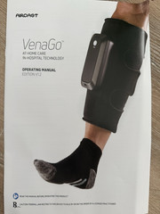 Aircast VenaGo DJO Portable DVT Prevention System Compression Leg Wraps Black