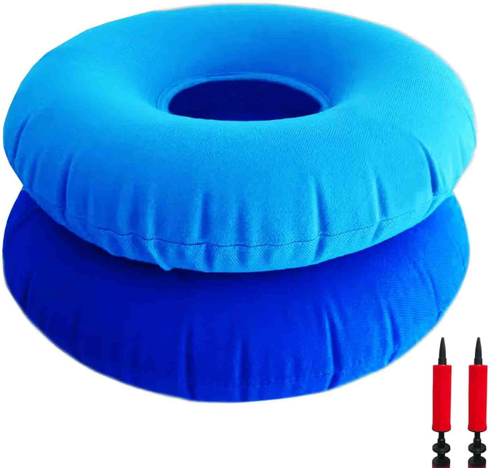 2 Pack Donut Pillow, Inflatable Donut Cushion for Tailbone Pain,Hemorrhoid Seat
