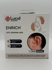Lucid Hearing- Enrich OTC In-The Ear Hearing Aids 1 Pair Beige