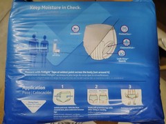 3 samples of FitRight Incontinence Underwear super with leak stop guards size L