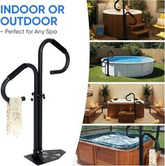 Two Way Hot Tub Handrail 38-62″ Adjustable Height W/ 360° Rotating Dual Handle