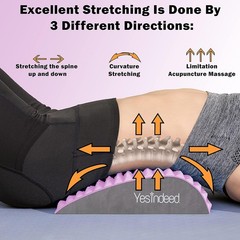 Back Stretcher Pillow – Lumbar Support Cushion for Back Stretching, Posture S…